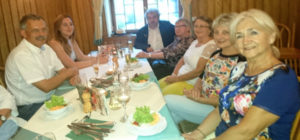 Essen mit Gästen aus Bydgoszcz, v.r.n.l. Danuta Szczepaniak-Kucik, Krystyna Bender-Dudziak, Halina Janiak